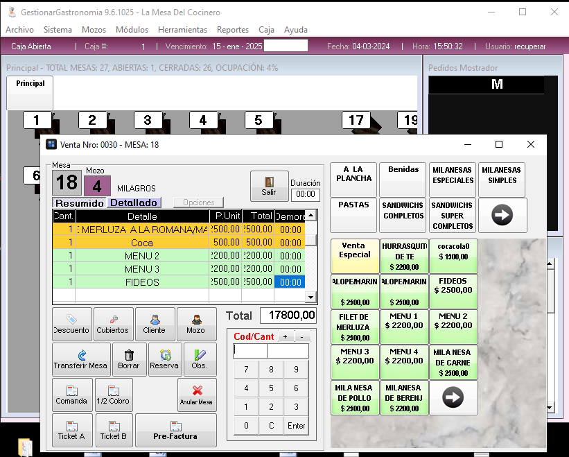 [WEBGG] Licencia sistema Gastronómico AXEGastronomía 